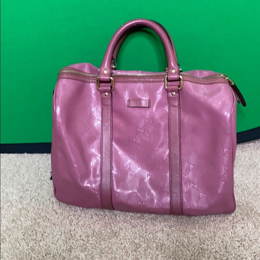 Pink gucci top handle bag